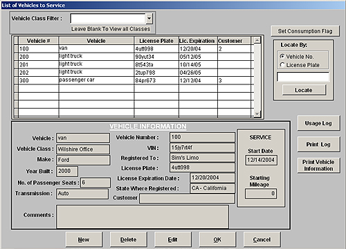 screenshot of EZ Maintenance